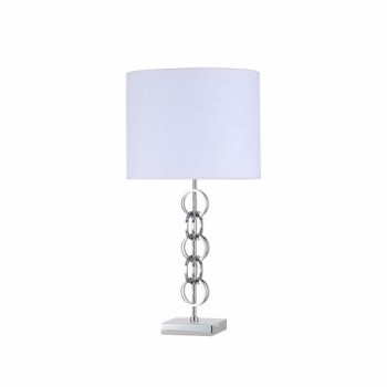 Distribuidor - Lâmpadas Diversas | Sobre Mesas Decoração | SOBREMESA KOTO 1XE27 CROMO C/PANT BLANCA 61X30X30 CM Ref: 137971020